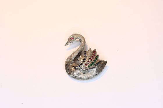 Silber Brooch Swan