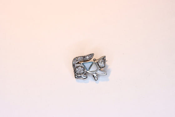 Silver Brooch Cat