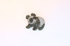 Silver Brooch Panda with diamonds