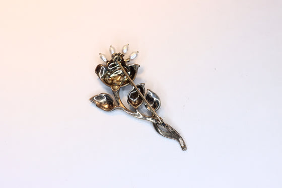 Silver Brooch Flower