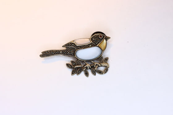 Silver Brooch Bird