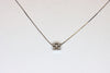 White Gold Square Pendant with diamonds