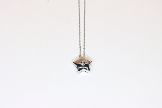 White Gold  Pendant Star with diamond