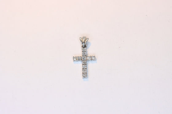 White Gold Cross with diamonds