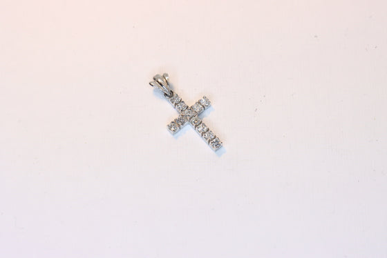 White Gold Cross with diamonds