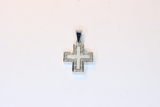 White Gold Cross with diamonds