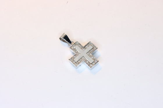 White Gold Cross with diamonds