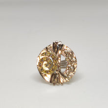  Silver Ring with zircons  gold plated