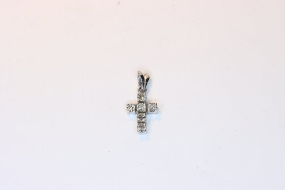 White Gold Cross with diamonds