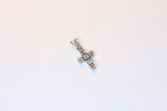 White Gold Cross with diamonds