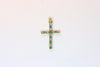 Gold Cross with diamonds and emeralds