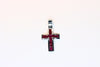 White Gold Cross with rubies