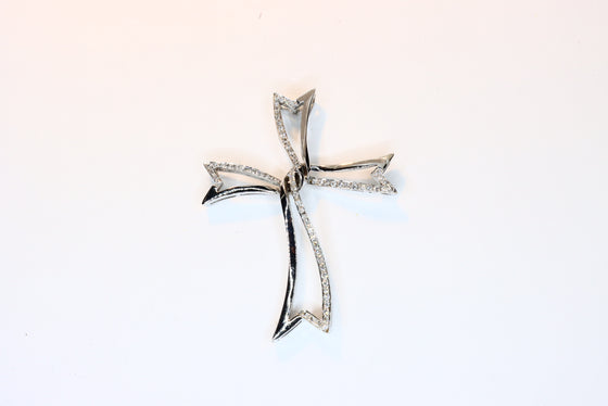 White Gold Cross with diamonds