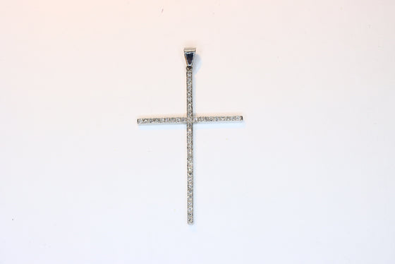 White Gold Cross with diamonds