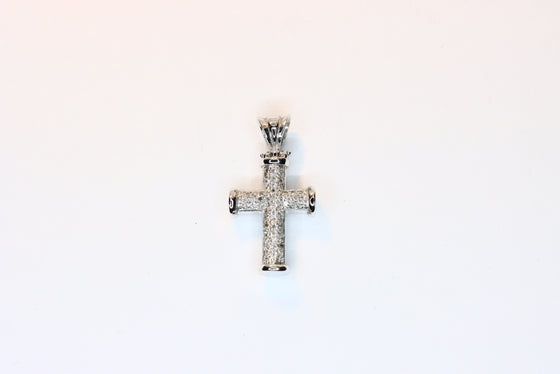 White Gold Cross with diamonds