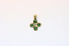 Gold Cross with emeralds and diamond