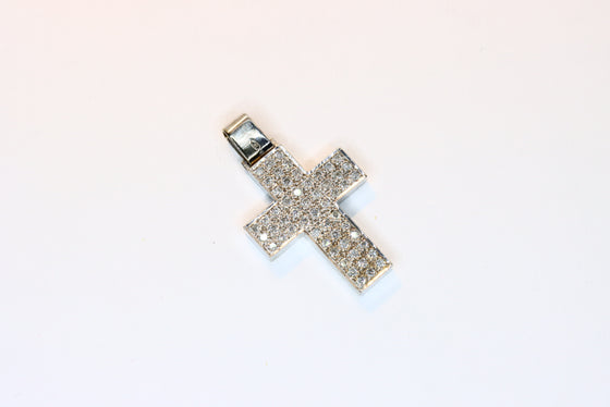 White Gold Cross with diamonds