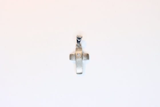 White Gold Cross with diamond