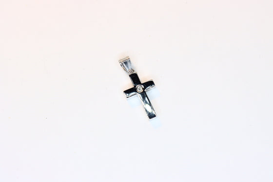 White Gold Cross with diamond