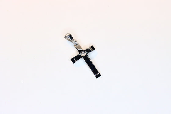 White Gold Cross with diamond