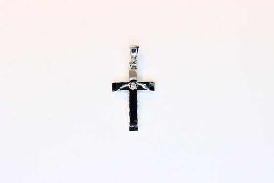 White Gold Cross with diamond