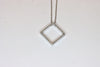 White Gold Pendant Square with diamonds