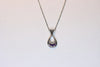 White Gold Pendant with diamonds and amethyst