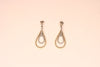 White Gold Earrings Drops with diamonds