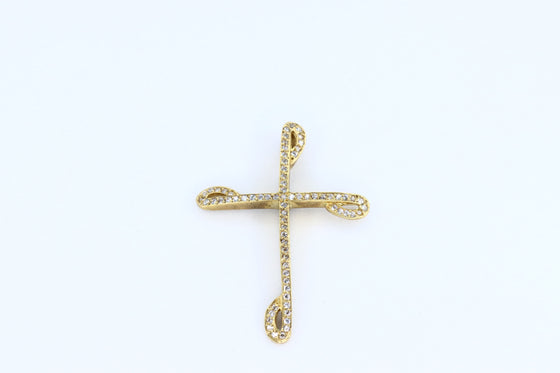 Gold Cross with zircons