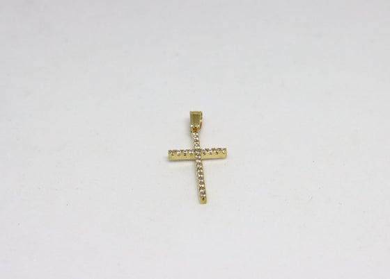 Gold Cross with zircons