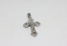  White Gold Cross with zircons