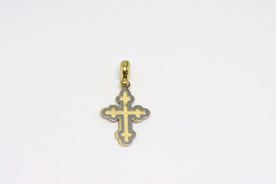 Yellow and White Gold Cross