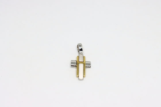 Yellow and White Gold Cross