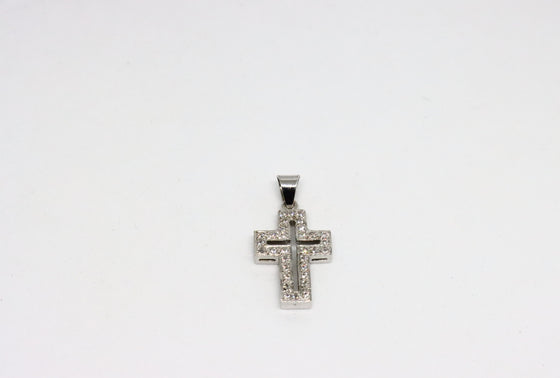 White Gold Cross with diamonds