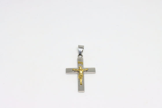 White Gold Cross with details  mat