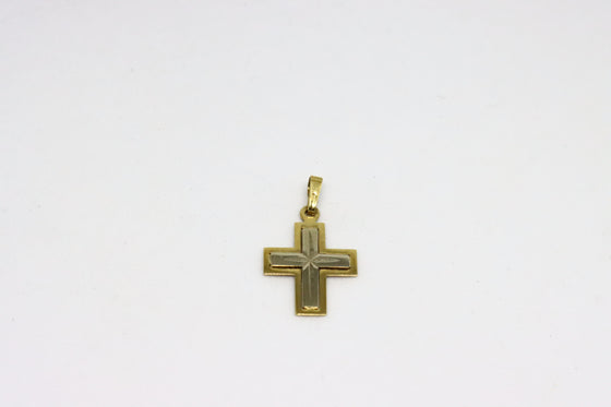 Yellow and White Gold Cross with details