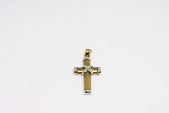 Yellow and White Gold Cross