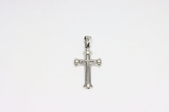 White Gold Cross with details