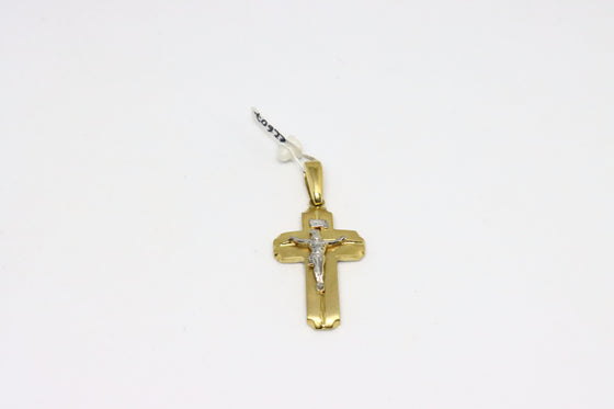 Yellow and White Gold Cross with details