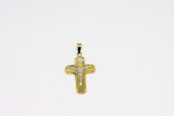 Yellow and White Gold Cross with details