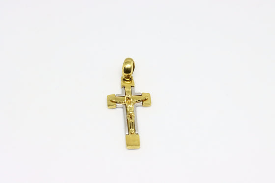 Yellow and White Gold Cross with details