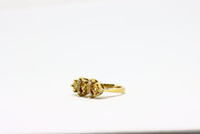  Gold ring with citrines and diamonds