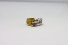  Yellow and White Gold Ring with diamonds