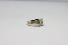  Yellow and White Gold Ring with diamonds