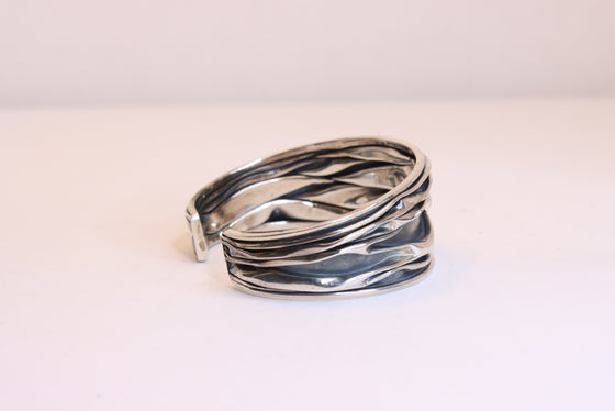 Silver Mad Cuff Vintage Bracelet