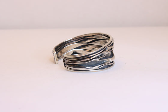 Silver Mad Cuff Vintage Bracelet