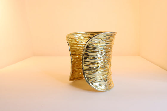 Silver Gold Plated Cuff Vintage Bracelet