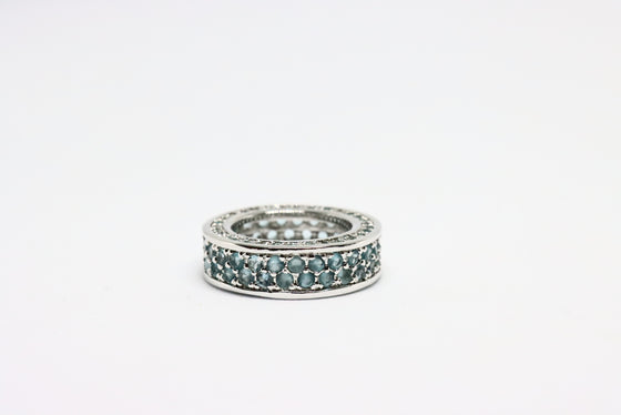 Silver Ring with Aquamarines