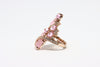 Rose Gold Plated Silver Ring with zircons