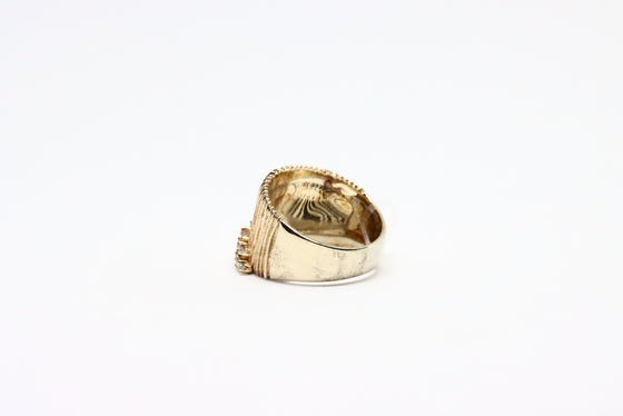 Gold Plated Silver Ring with zircons